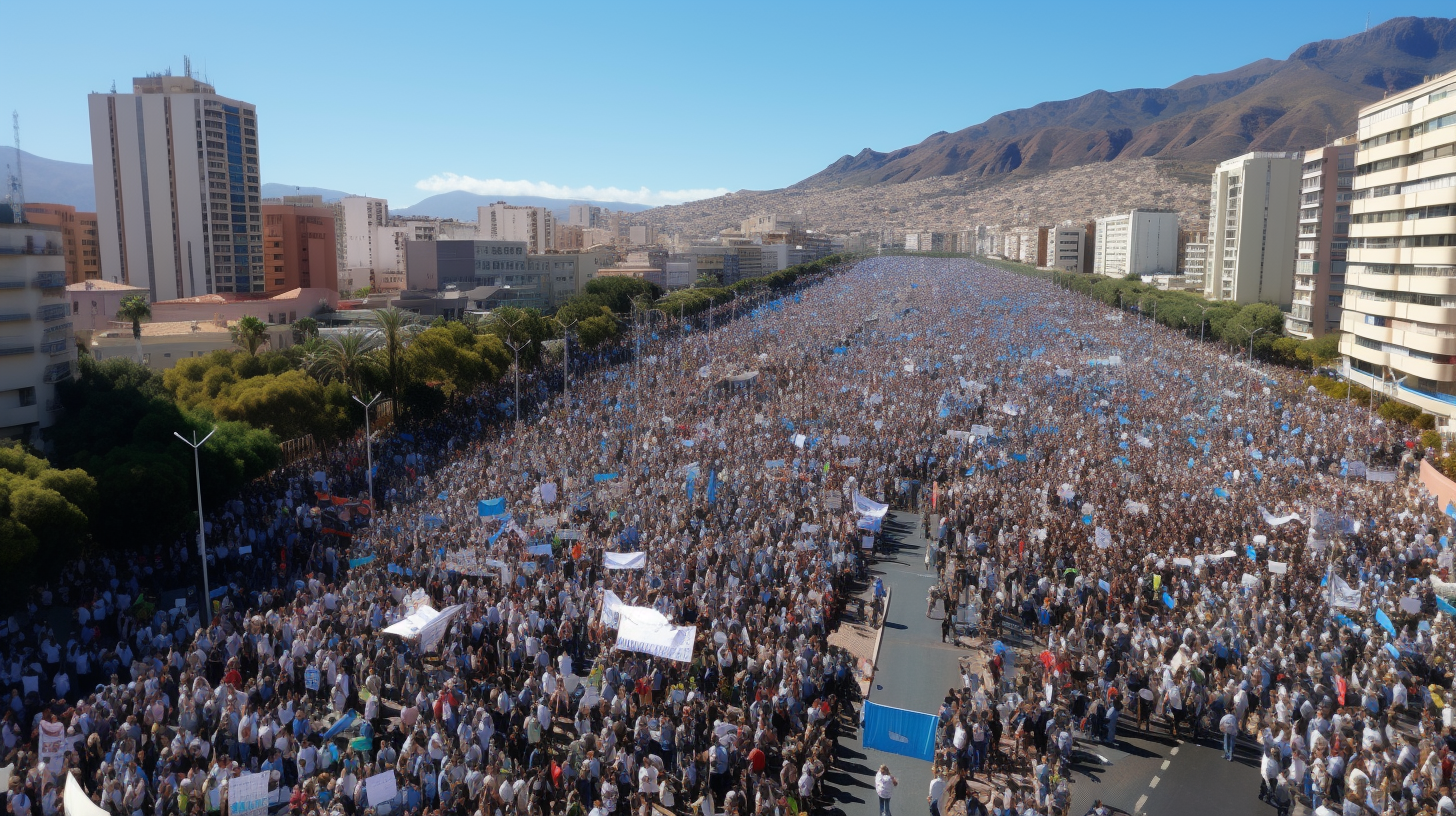 Cinco mil voces se unen en Tenerife: ‘España no está en venta y no se divide’
