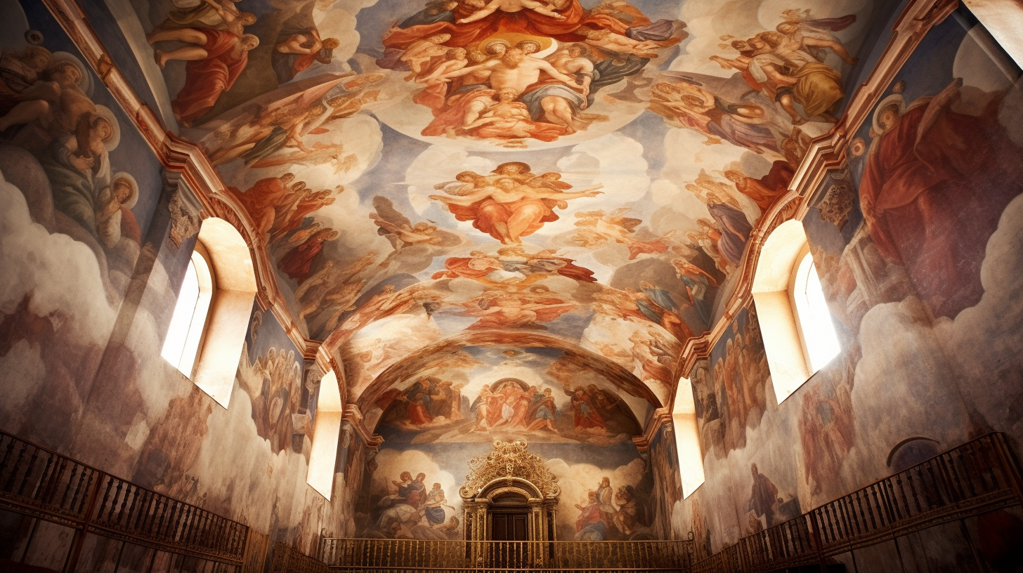 ¿Hay frescos en las iglesias?